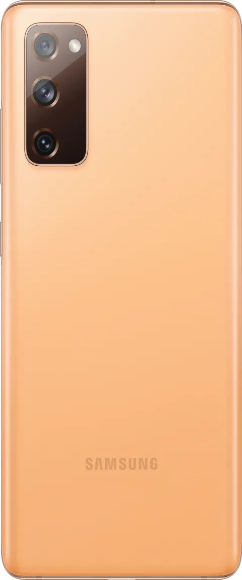 Samsung Galaxy S20 FE, back view, Cloud Orange