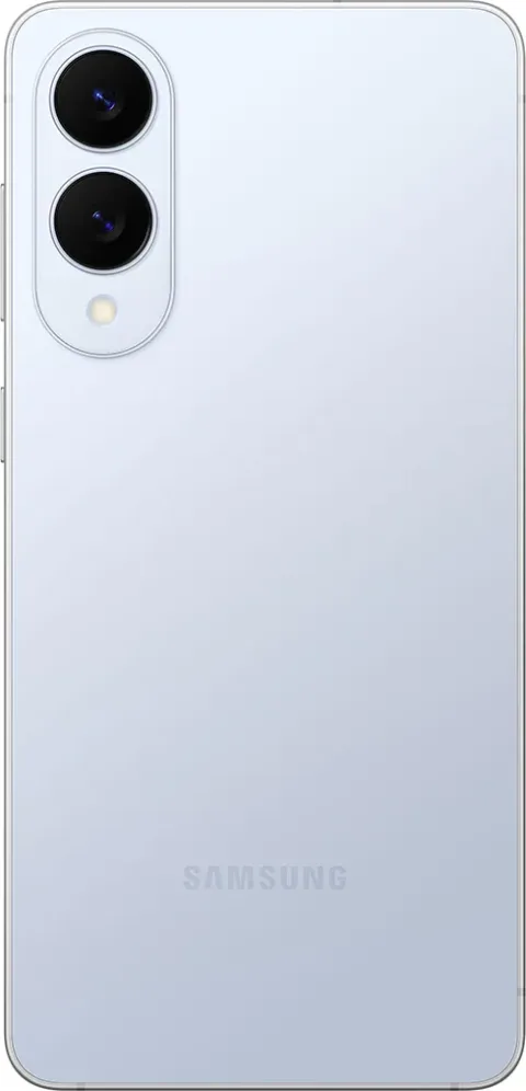 Samsung Galaxy S25 Edge in Icyblue, back view