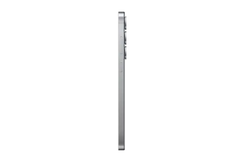 Samsung Galaxy S25+ in Silver Shadow, side profile