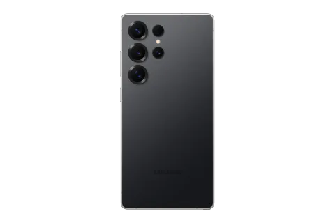 Samsung Galaxy S25 Ultra in Titanium Black, back view