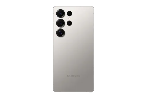 Samsung Galaxy S25 Ultra in Titanium Gray, back view