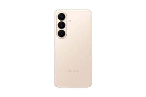 Samsung Galaxy S26 in Pink Gold, back panel and rear camera module of the Samsung Galaxy S26