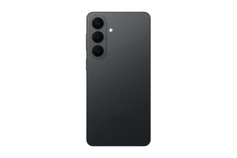 Samsung Galaxy S26+ in Black, back panel and rear camera module of the Samsung Galaxy S26+
