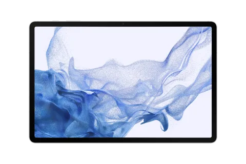 Samsung Galaxy Tab S8+ in Silver, front view