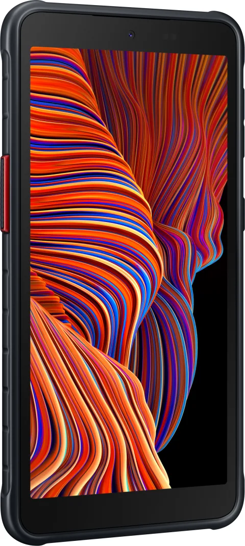 Samsung Galaxy XCover 5 in Black, angled front view