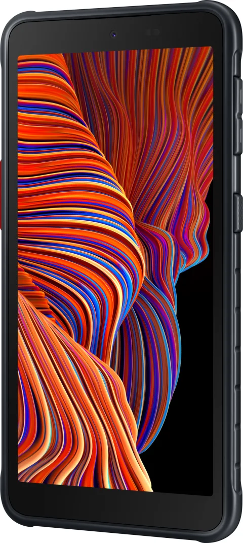 Samsung Galaxy XCover 5 in Black, angled front view