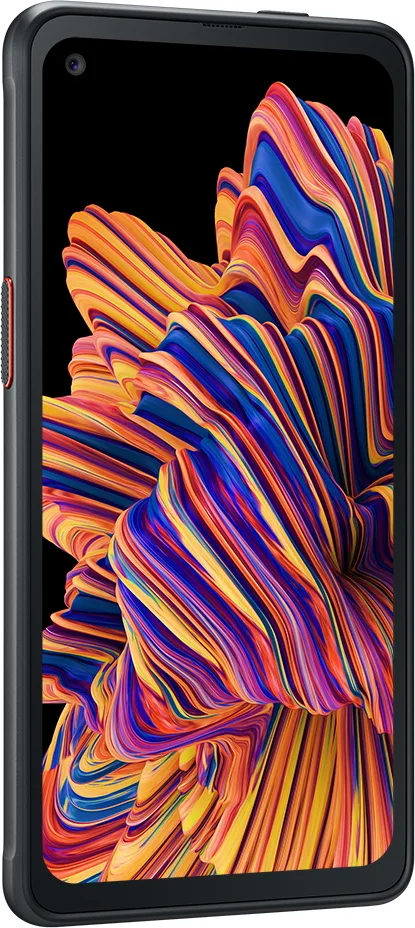 Samsung Galaxy XCover Pro in Black, angled view
