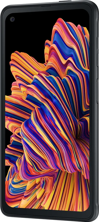 Samsung Galaxy XCover Pro in Black, angled view from the right