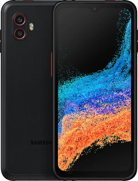 Samsung Galaxy XCover6 Pro in Black, front and back