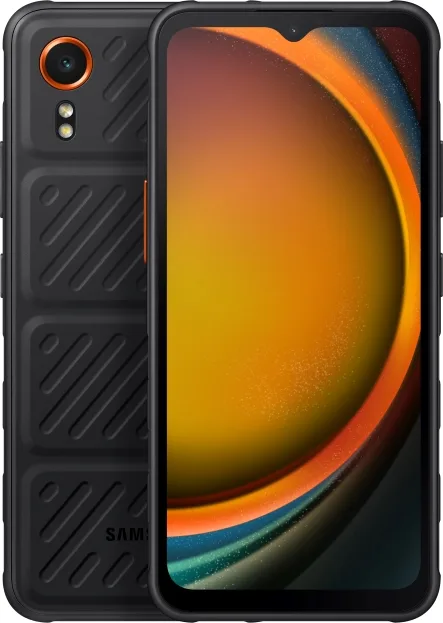 Samsung Galaxy XCover7 in Black, front and back view