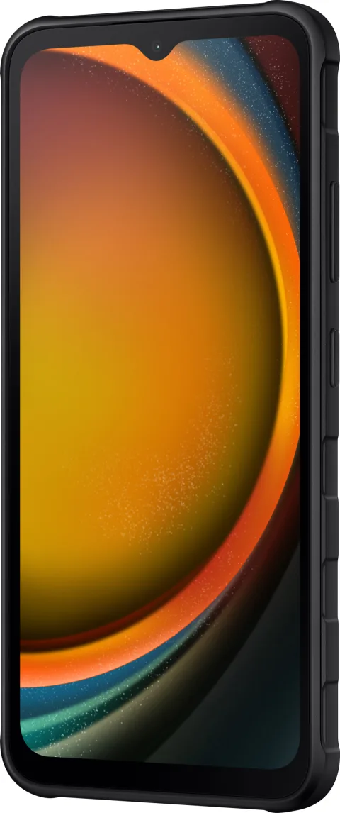 Samsung Galaxy XCover7 in Black, angled front view