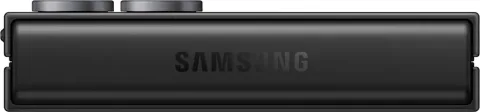 Galaxy Z Flip7 FE in Black, closed front three-quarter angle