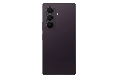 Samsung Galaxy Z Fold8 Ultra in Violet Shadow, closed, triple rear camera