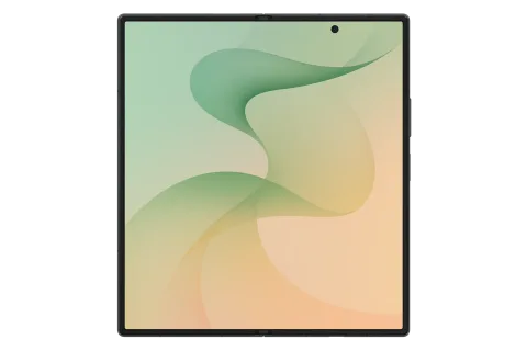 Samsung Galaxy Z Fold8 Ultra in Green Shadow, unfolded, main display facing forward