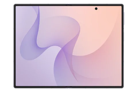 Samsung Galaxy Z Fold8 in Lavender, unfolded, 7.6-inch main display facing forward