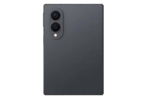 Samsung Galaxy Z Fold8 in Graphite, closed, dual rear camera