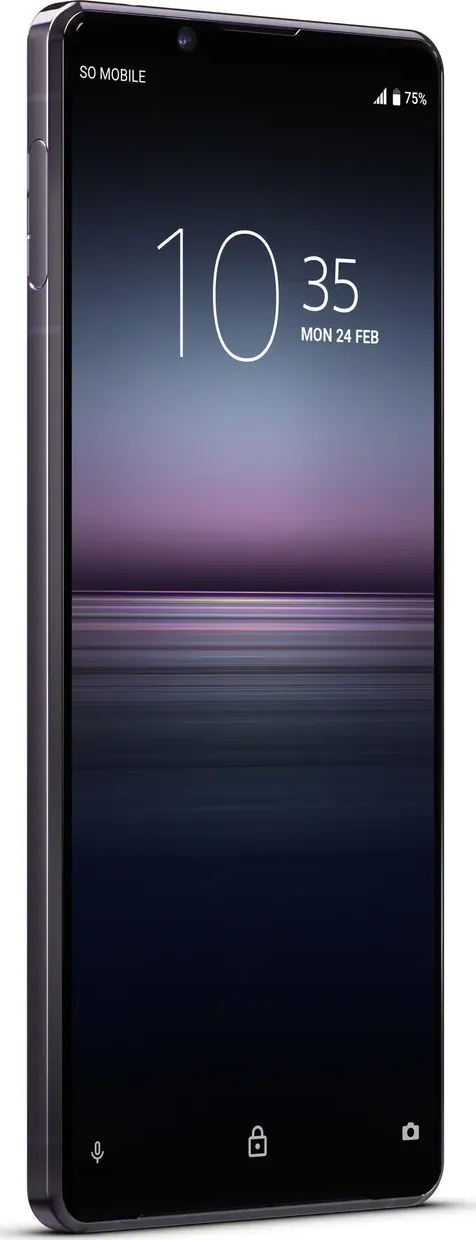 Sony Xperia 1 II in Purple, front angle view