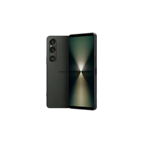 Sony Xperia 1 VI in Khaki Green, front and back view