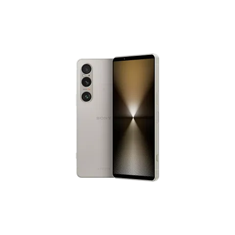 Sony Xperia 1 VI in Platinum Silver, front and back view