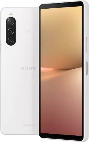 Sony Xperia 10 V in White, front and back view