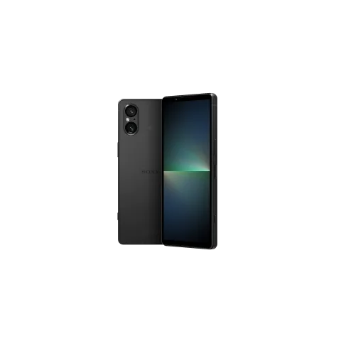 Sony Xperia 5 V in Black, front and back view
