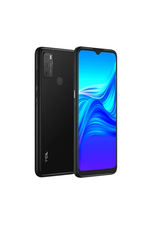 TCL 20Y in Black, front and back view