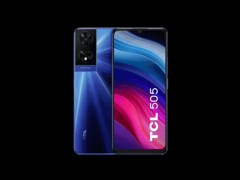 TCL 505 in Blue, front and back view