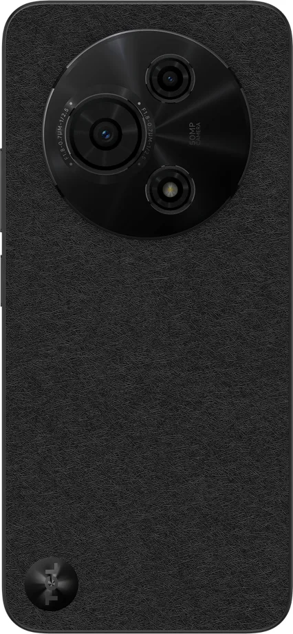 TCL 605 rear view, Black (leather-grain finish)