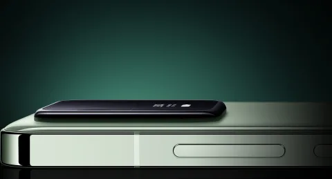 Xiaomi 13 in Black, side profile with a second colourway