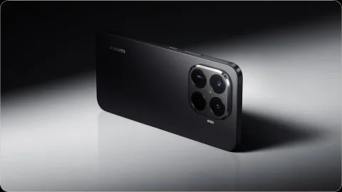 Xiaomi 15T Pro in Black, back angle view