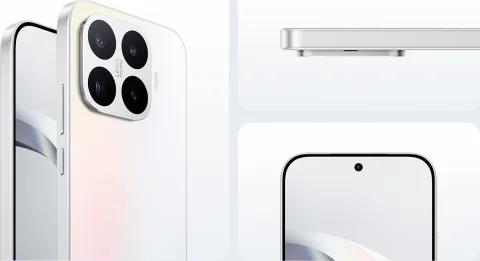 Xiaomi 17T in Opal White, multi-angle view