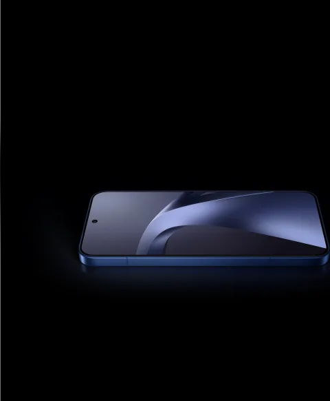 Xiaomi 17T Pro front display with punch-hole camera, dramatic dark lighting