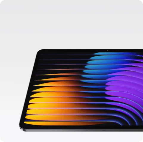 Xiaomi Pad 7 in Gray, front angle view