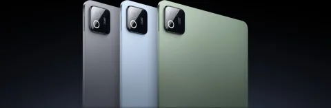 Xiaomi Pad 8 in Gray, Blue and Pine Green, back view