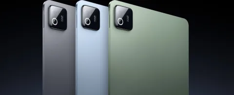 Xiaomi Pad 8 Pro in Gray, Blue and Pine Green, back view