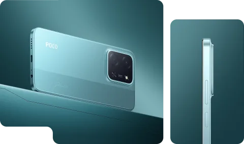 POCO C85 in Green, back view