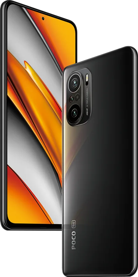 POCO F3 front and back composite