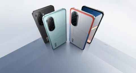 POCO M7 colour lineup, front and back view