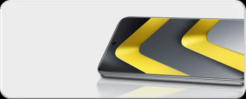 POCO M8 Pro front angled view showing display