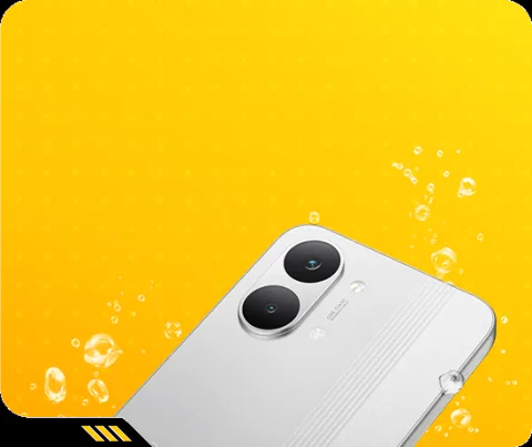 POCO X8 Pro Max angled camera close-up with water droplets