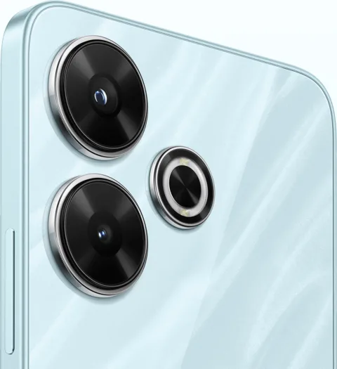 Redmi 13 in Ocean Blue, rear camera close-up