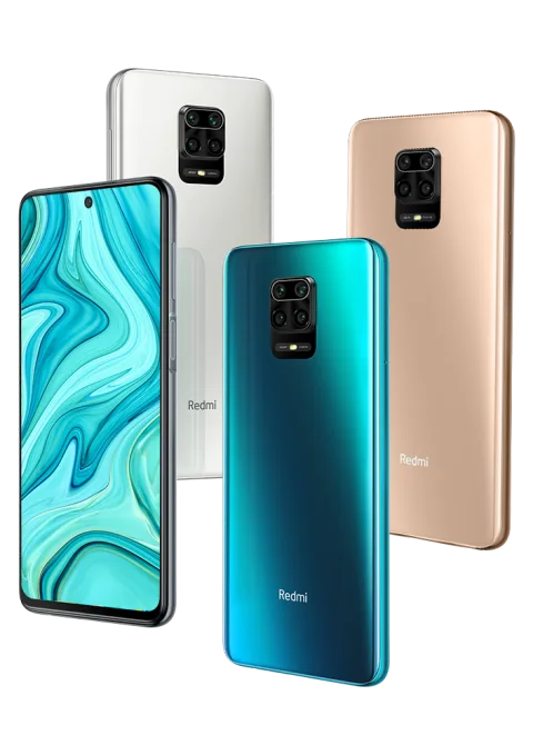Redmi Note 10 Lite lineup in Glacier White, Champagne Gold and Interstellar Black