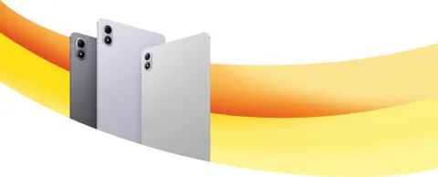 Redmi Pad 2 Pro in Graphite Gray, Lavender Purple and Silver, back view