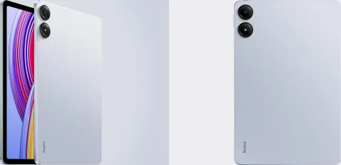 Redmi Pad Pro in Ocean Blue, front and back view