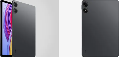 Redmi Pad Pro in Graphite Gray, front and back view