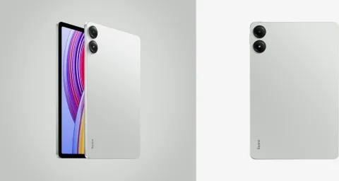 Redmi Pad Pro in Mint Green, front and back view