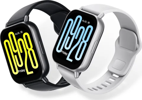 Redmi Watch 5 Active in Matte Silver, front view showing the heart rate screen
